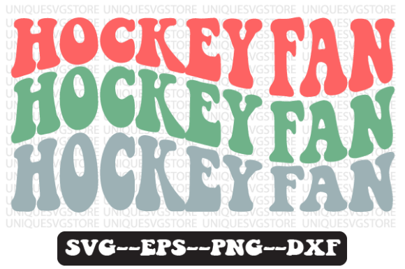 Hockey Fan Wavy Retro Svg Design Review