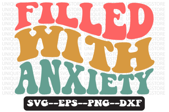 Reviewing Filled with Anxiety Retro Svg Design