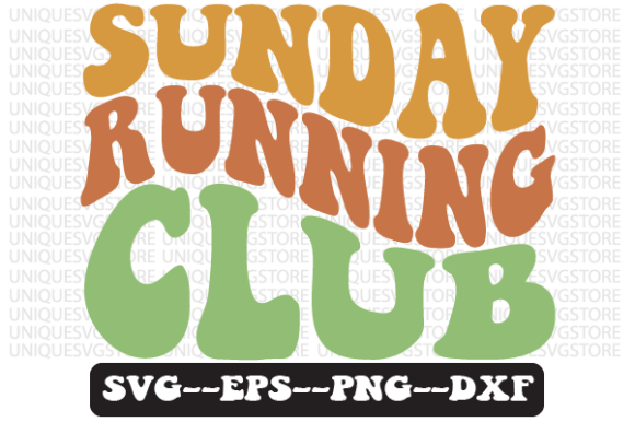 Sunday Running Club Retro Svg Design Review