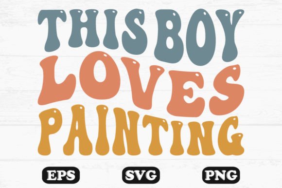 This Boy Loves Painting Retro Svg PNG Review